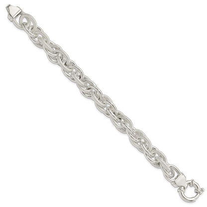 7.75 Inch Sterling Silver Fancy Link Bracelet