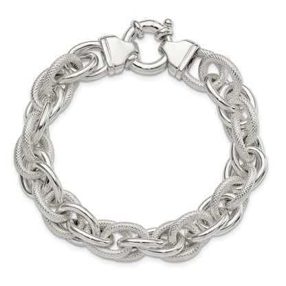 7.75 Inch Sterling Silver Fancy Link Bracelet