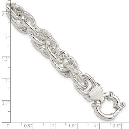 7.75 Inch Sterling Silver Fancy Link Bracelet