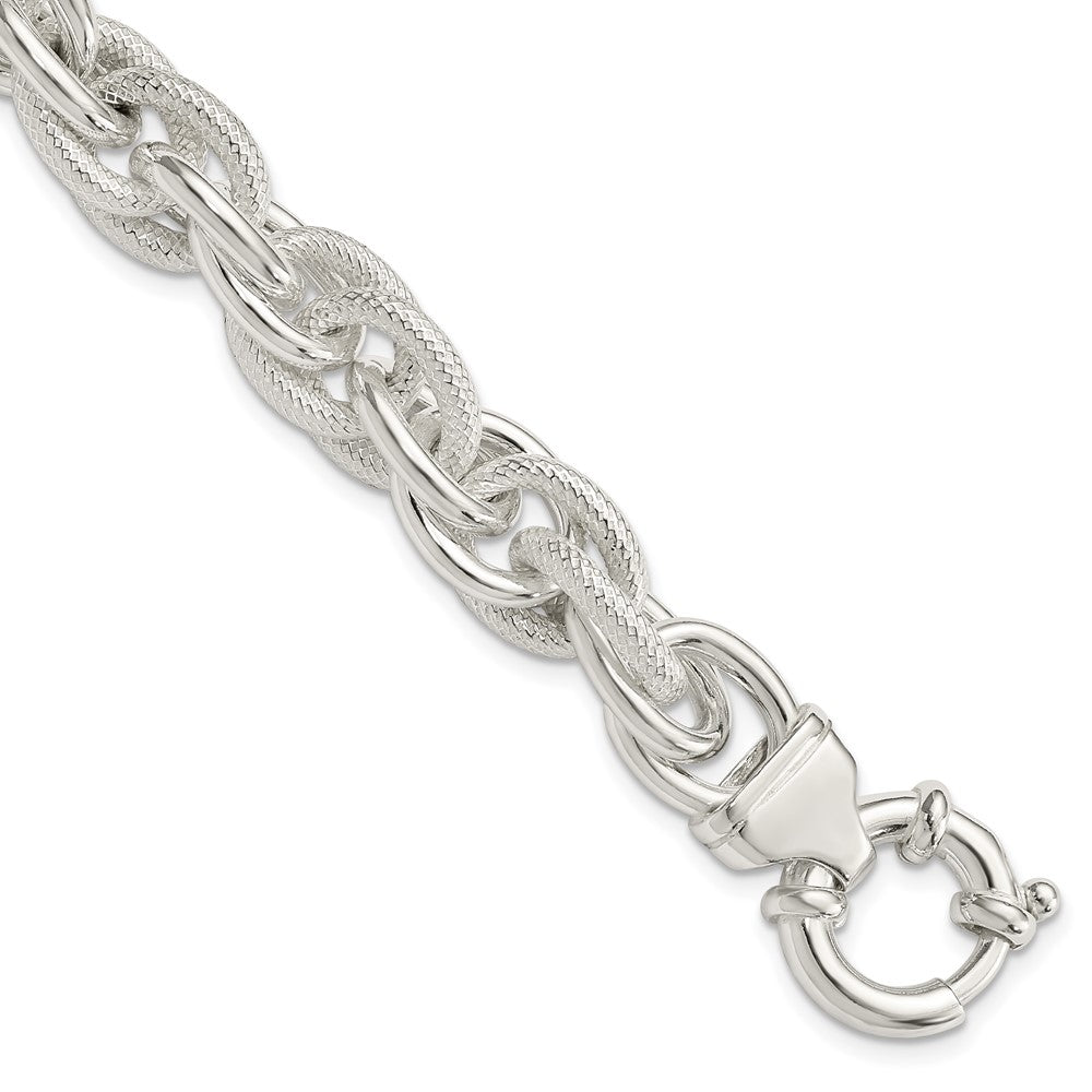 7.75 Inch Sterling Silver Fancy Link Bracelet