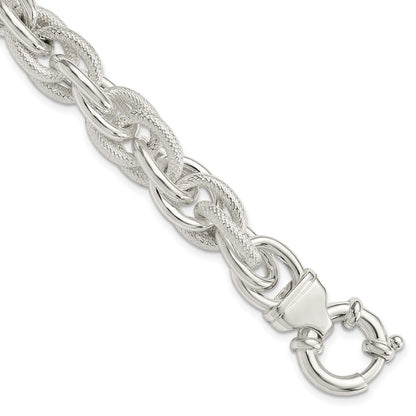 7.75 Inch Sterling Silver Fancy Link Bracelet
