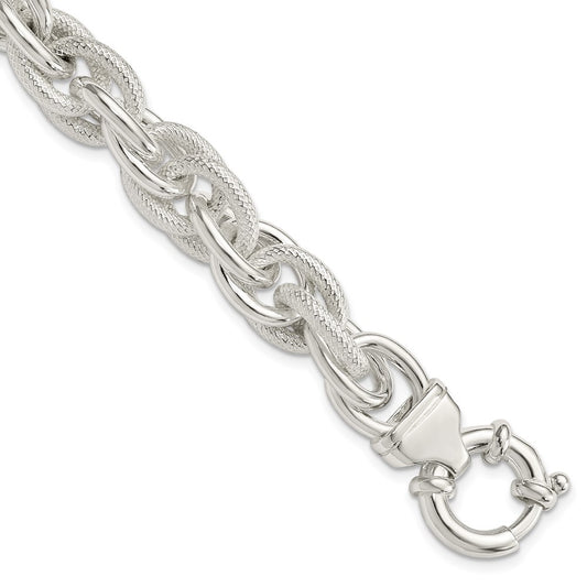 7.75 Inch Sterling Silver Fancy Link Bracelet