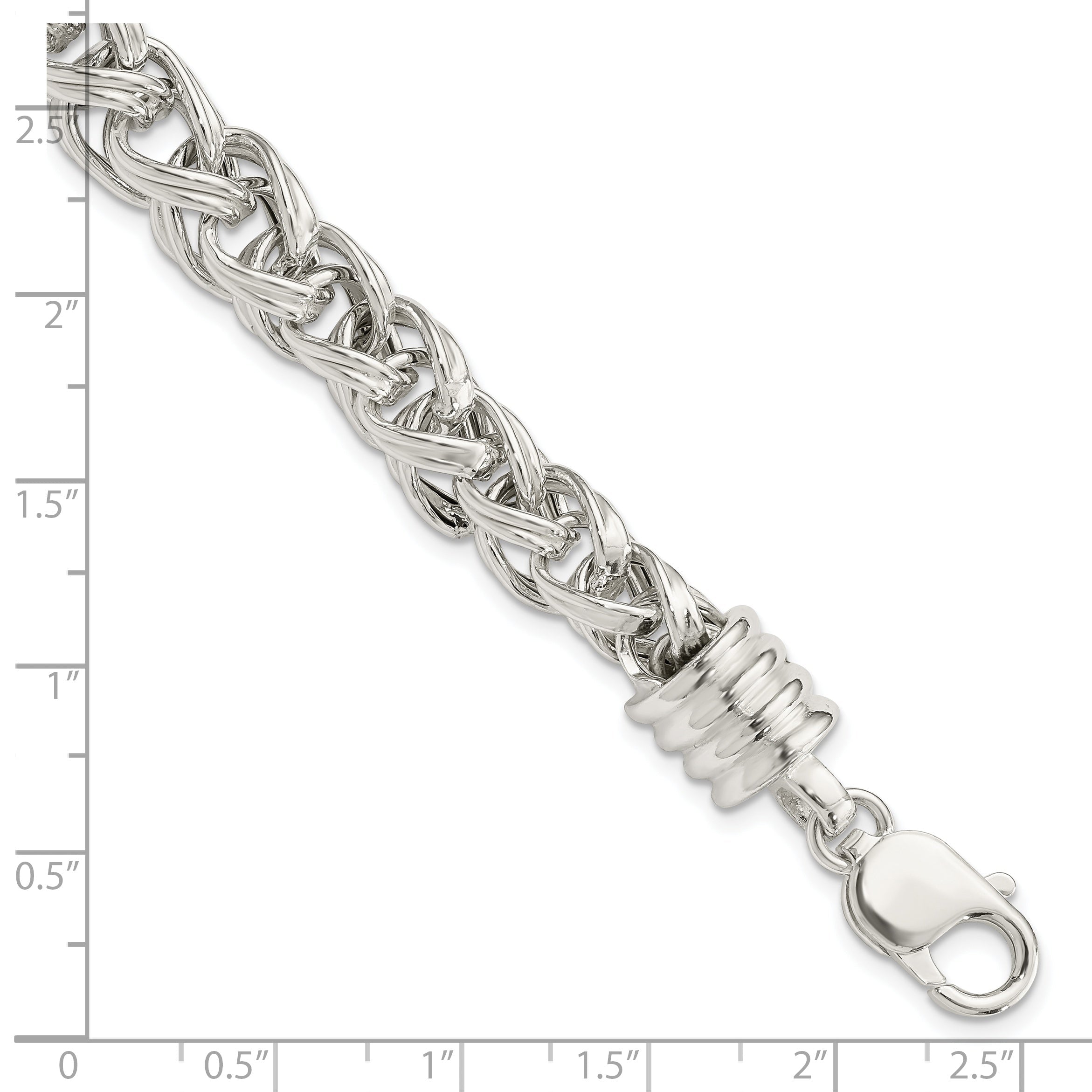 7.75 Inch Sterling Silver Fancy Bracelet