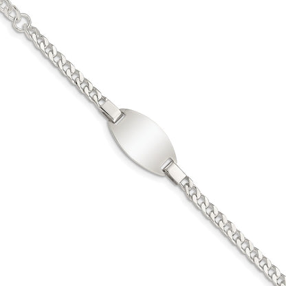 3 Inch Sterling Silver Childrens 5In Plus 1In Ext Id Bracelet