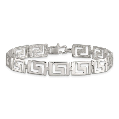 7.5 Inch Sterling Silver Greek Key Bracelet