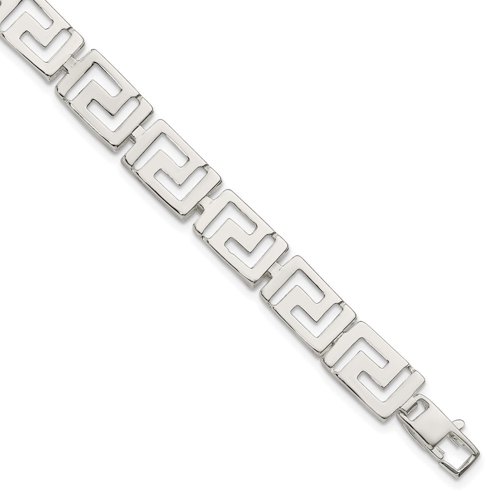 7.5 Inch Sterling Silver Greek Key Bracelet