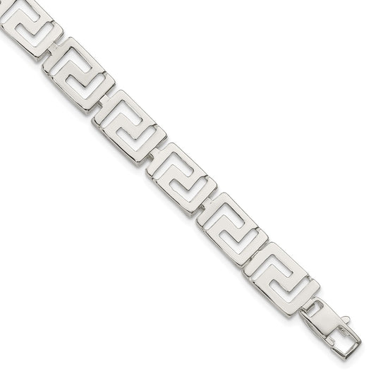7.5 Inch Sterling Silver Greek Key Bracelet