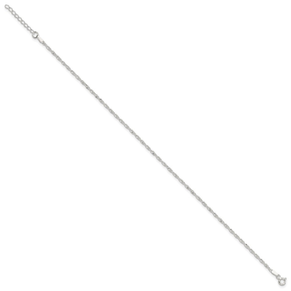 9 Inch Sterling Silver In Singapore Plus 1In Ext. Chain Anklet