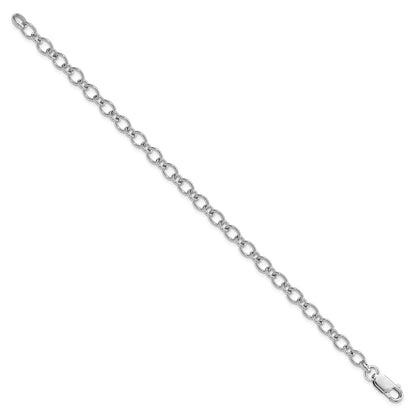 Sterling Silver Amore La Vita Rhodium-Plated Polished 5mm 7.5 Inch With Lobster Clasp Charm Bracelet