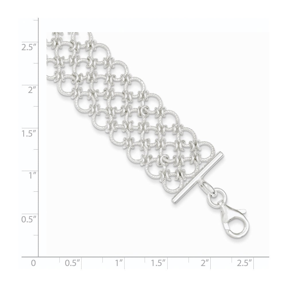 7.5 Inch Sterling Silver Multi-Link Bracelet