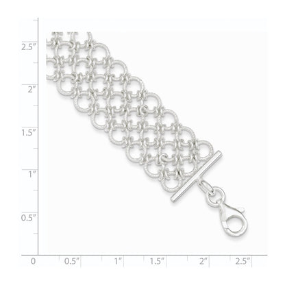 7.5 Inch Sterling Silver Multi-Link Bracelet