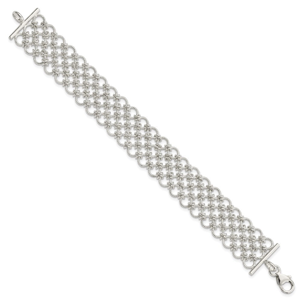 7.5 Inch Sterling Silver Multi-Link Bracelet