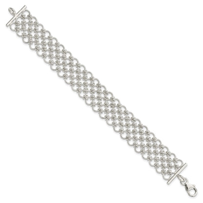 7.5 Inch Sterling Silver Multi-Link Bracelet