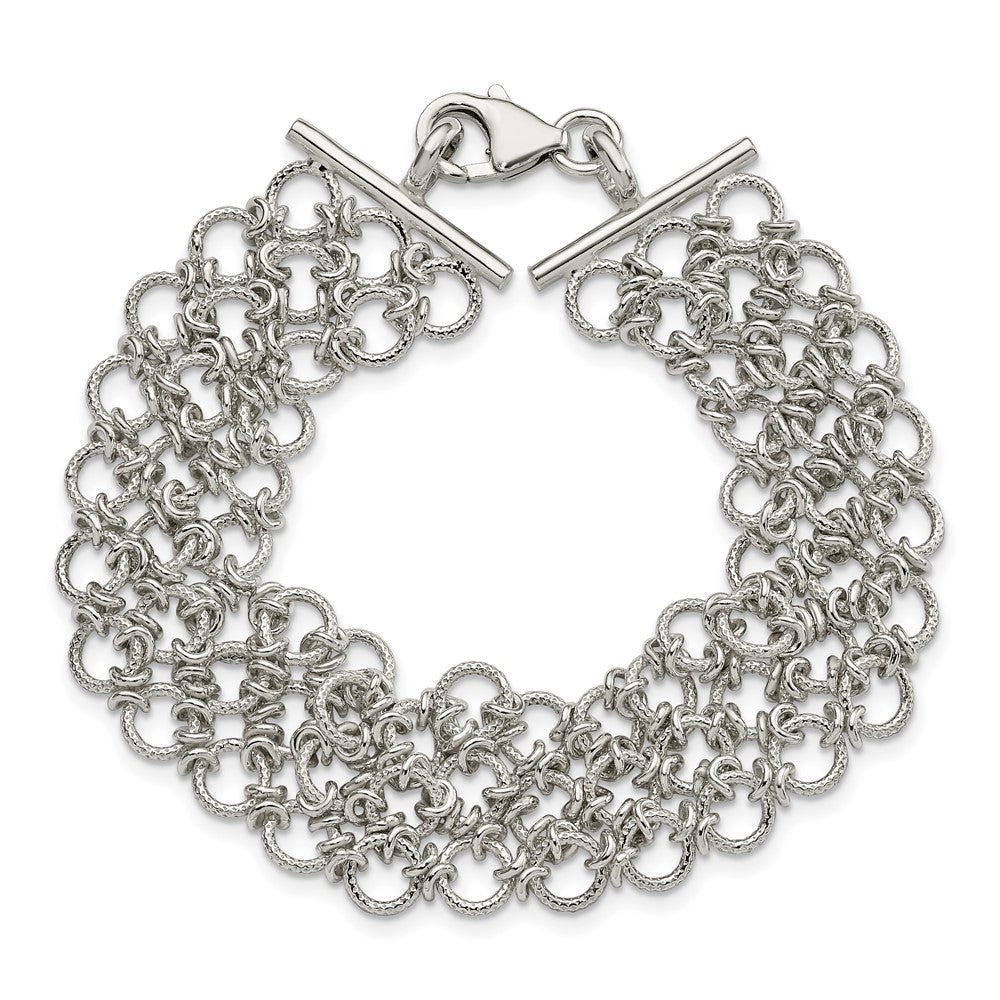 7.5 Inch Sterling Silver Multi-Link Bracelet