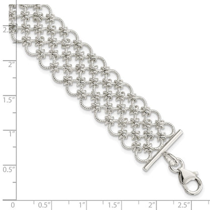 7.5 Inch Sterling Silver Multi-Link Bracelet