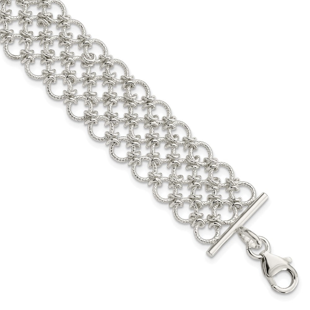 7.5 Inch Sterling Silver Multi-Link Bracelet