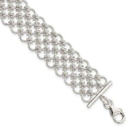 7.5 Inch Sterling Silver Multi-Link Bracelet