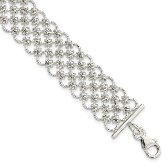 7.5 Inch Sterling Silver Multi-Link Bracelet