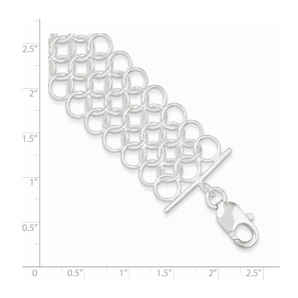 7.5 Inch Sterling Silver Multi-Link Bracelet