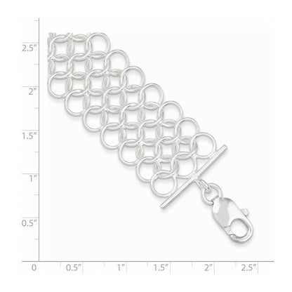 7.5 Inch Sterling Silver Multi-Link Bracelet