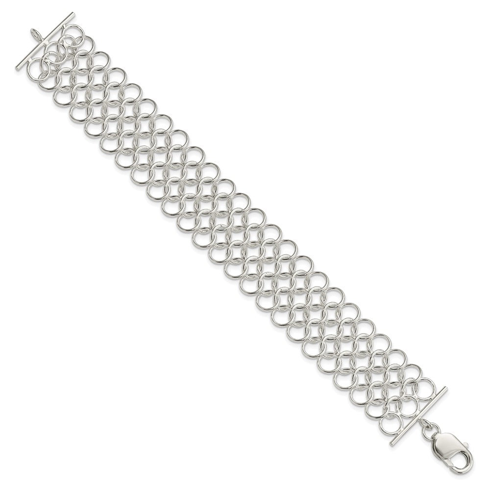 7.5 Inch Sterling Silver Multi-Link Bracelet