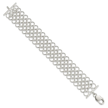 7.5 Inch Sterling Silver Multi-Link Bracelet