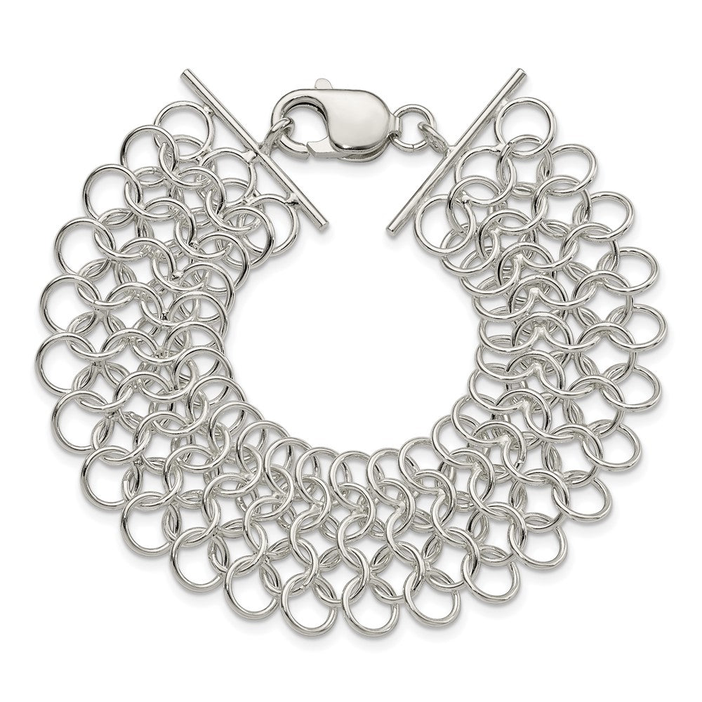 7.5 Inch Sterling Silver Multi-Link Bracelet