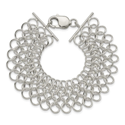 7.5 Inch Sterling Silver Multi-Link Bracelet