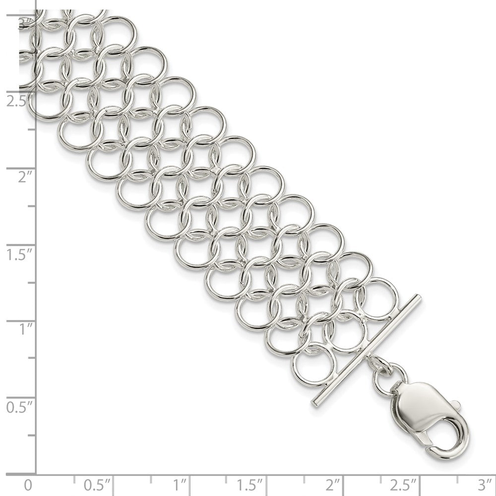 7.5 Inch Sterling Silver Multi-Link Bracelet