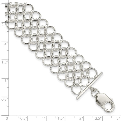 7.5 Inch Sterling Silver Multi-Link Bracelet