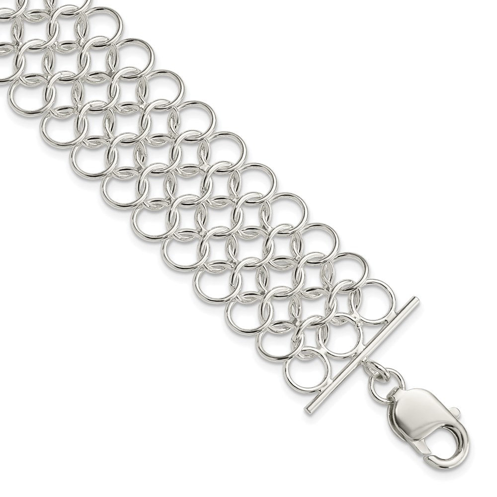7.5 Inch Sterling Silver Multi-Link Bracelet