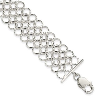 7.5 Inch Sterling Silver Multi-Link Bracelet