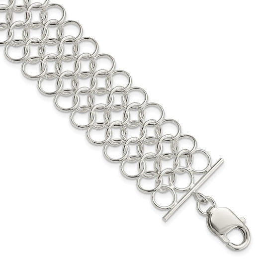 7.5 Inch Sterling Silver Multi-Link Bracelet