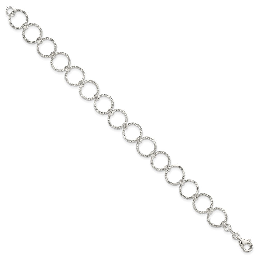 7.5 Inch Sterling Silver Fancy Bracelet