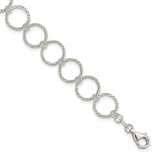 7.5 Inch Sterling Silver Fancy Bracelet