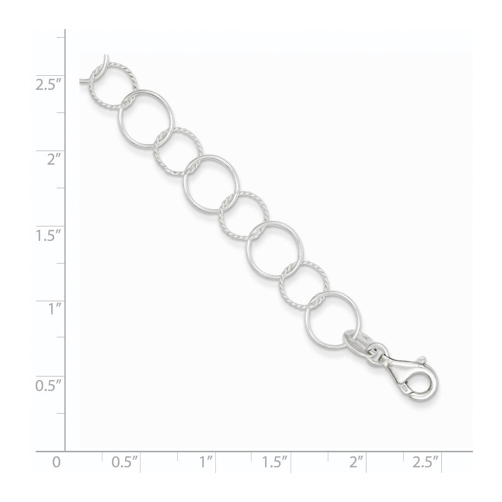 7.5 Inch Sterling Silver Fancy Bracelet