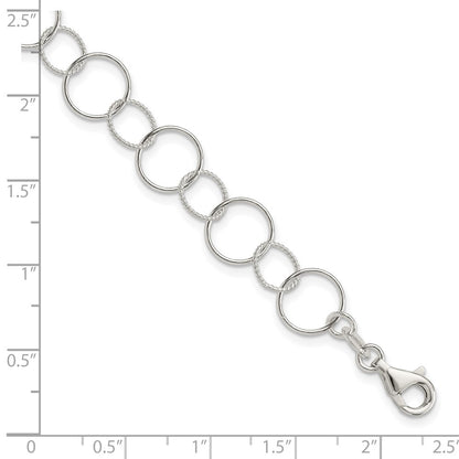 7.5 Inch Sterling Silver Fancy Bracelet