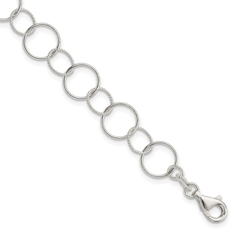 7.5 Inch Sterling Silver Fancy Bracelet