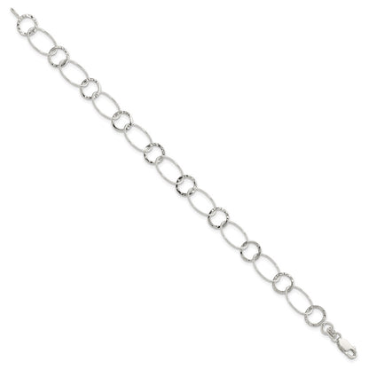 7.5 Inch Sterling Silver Fancy Bracelet