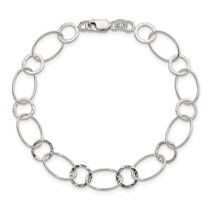 7.5 Inch Sterling Silver Fancy Bracelet