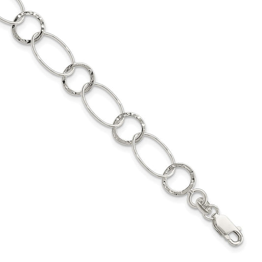 7.5 Inch Sterling Silver Fancy Bracelet