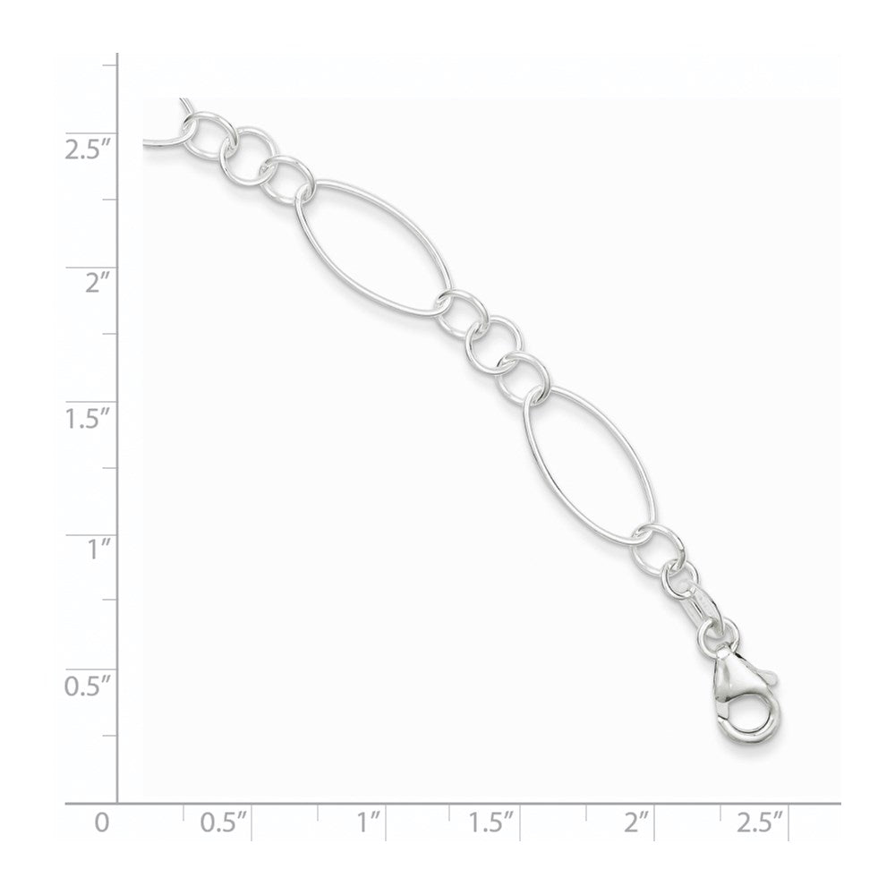 7.5 Inch Sterling Silver Fancy Bracelet