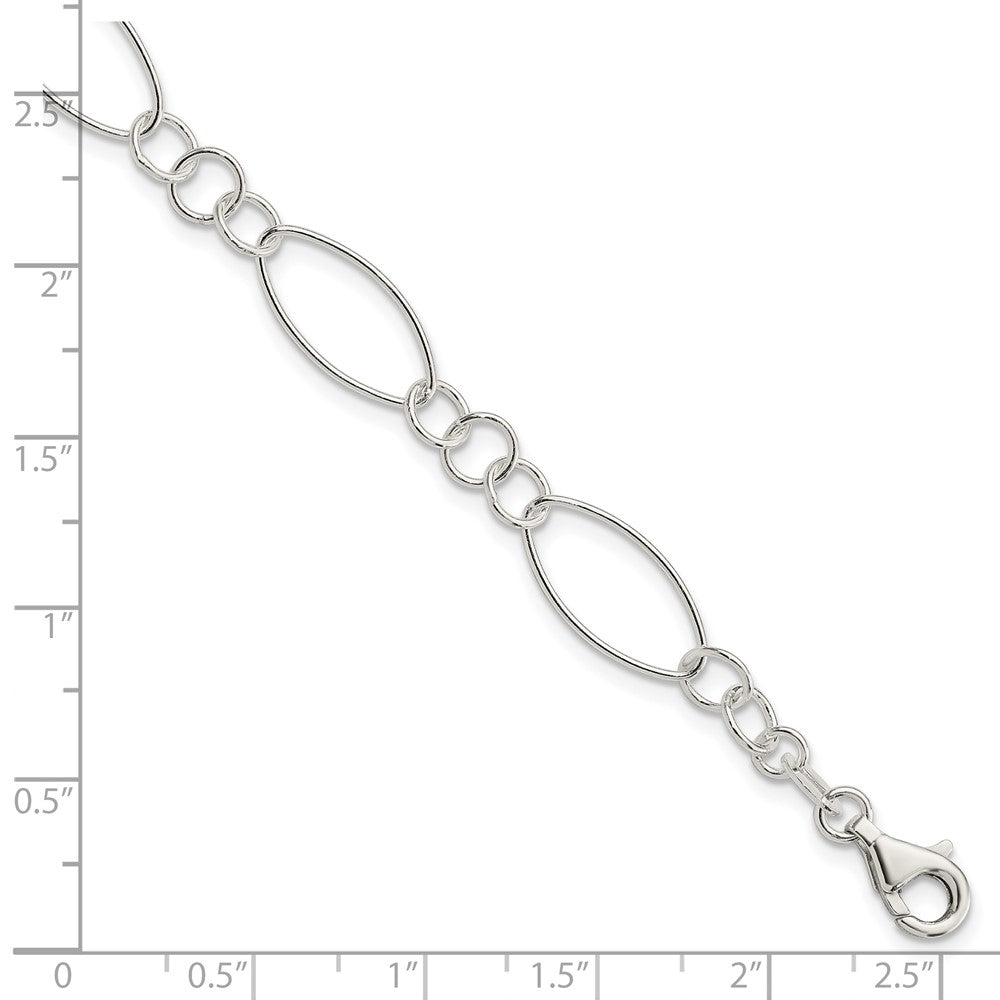 7.5 Inch Sterling Silver Fancy Bracelet