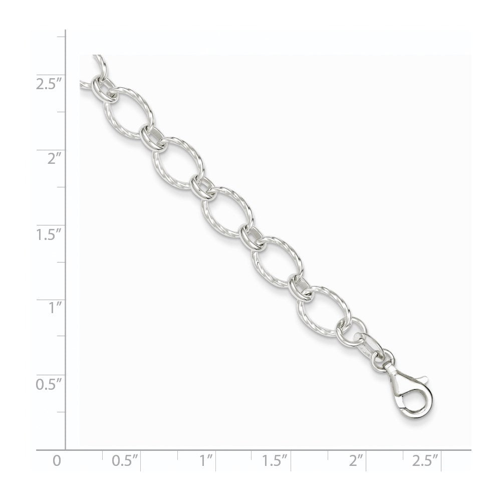 7.5 Inch Sterling Silver Fancy Bracelet