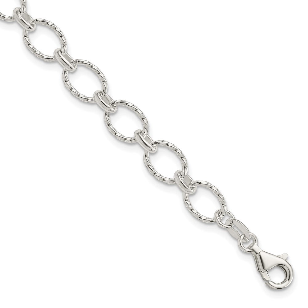 7.5 Inch Sterling Silver Fancy Bracelet