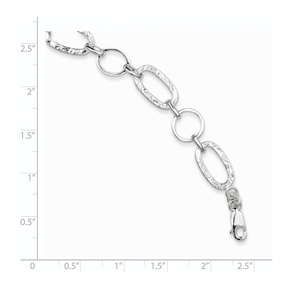 7.5 Inch Sterling Silver Circle Bracelet