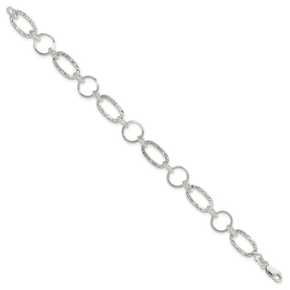 7.5 Inch Sterling Silver Circle Bracelet