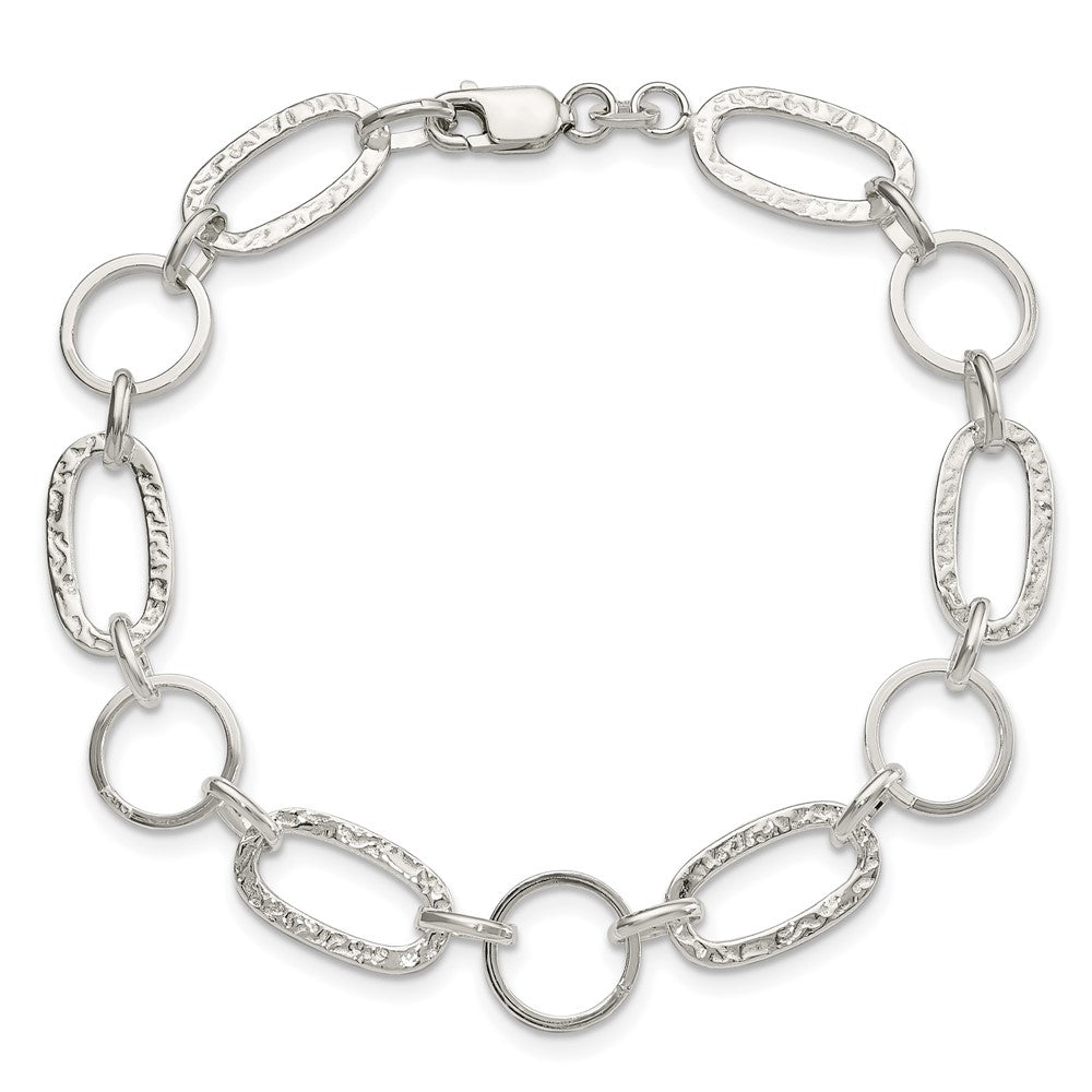 7.5 Inch Sterling Silver Circle Bracelet
