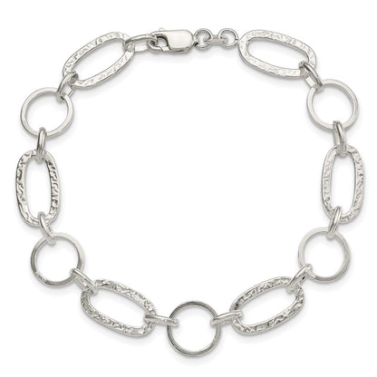 7.5 Inch Sterling Silver Circle Bracelet
