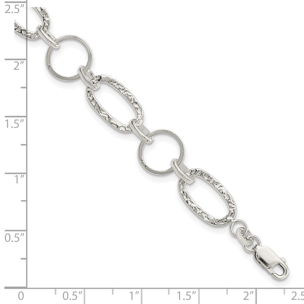 7.5 Inch Sterling Silver Circle Bracelet